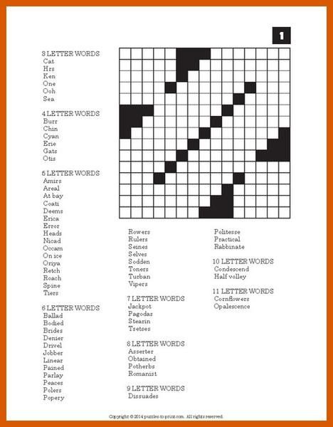 Word Fill In Puzzles PRINTABLE PDF – Puzzles to Print