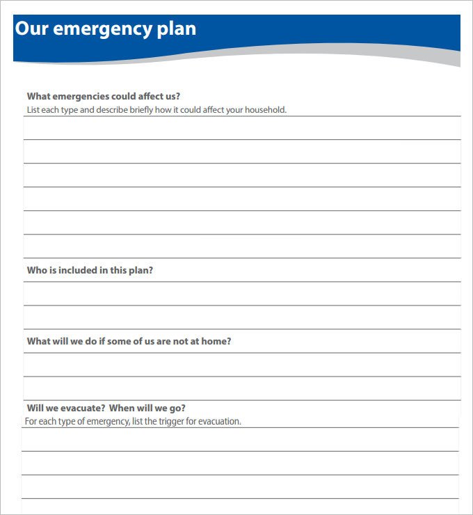7 Home Evacuation Plan Templates MS Word PDF