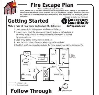 Fire Escape Plan printable