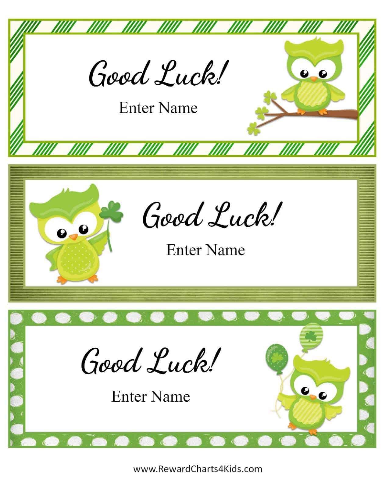 Free Good Luck Cards for Kids