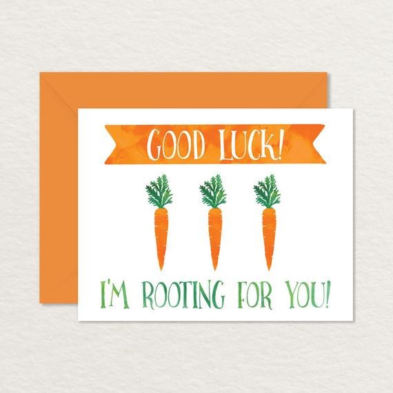Funny Good Luck Card Printable Good Luck Card Ve ables