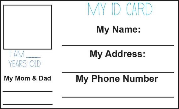 Items similar to Child ID Card Printable on Etsy