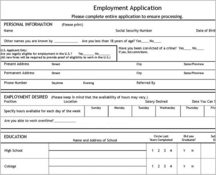 Free Printable Job Application In Spanish Job applications