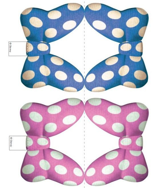 Free Printable Pink & Blue Minnie Mouse Bows click on