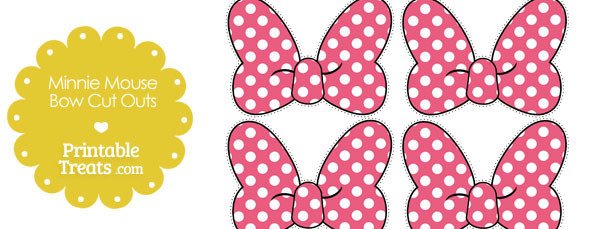 Pink Minnie Mouse Bow Cut Outs — Printable Treats