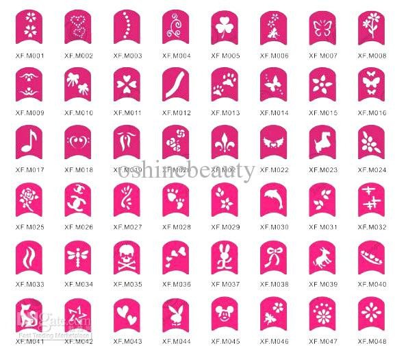 37 Printable Nail Design Stencils StylePics