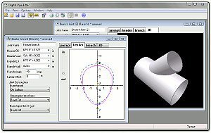 Digital Pipe Fitter software make pipe cutting templates