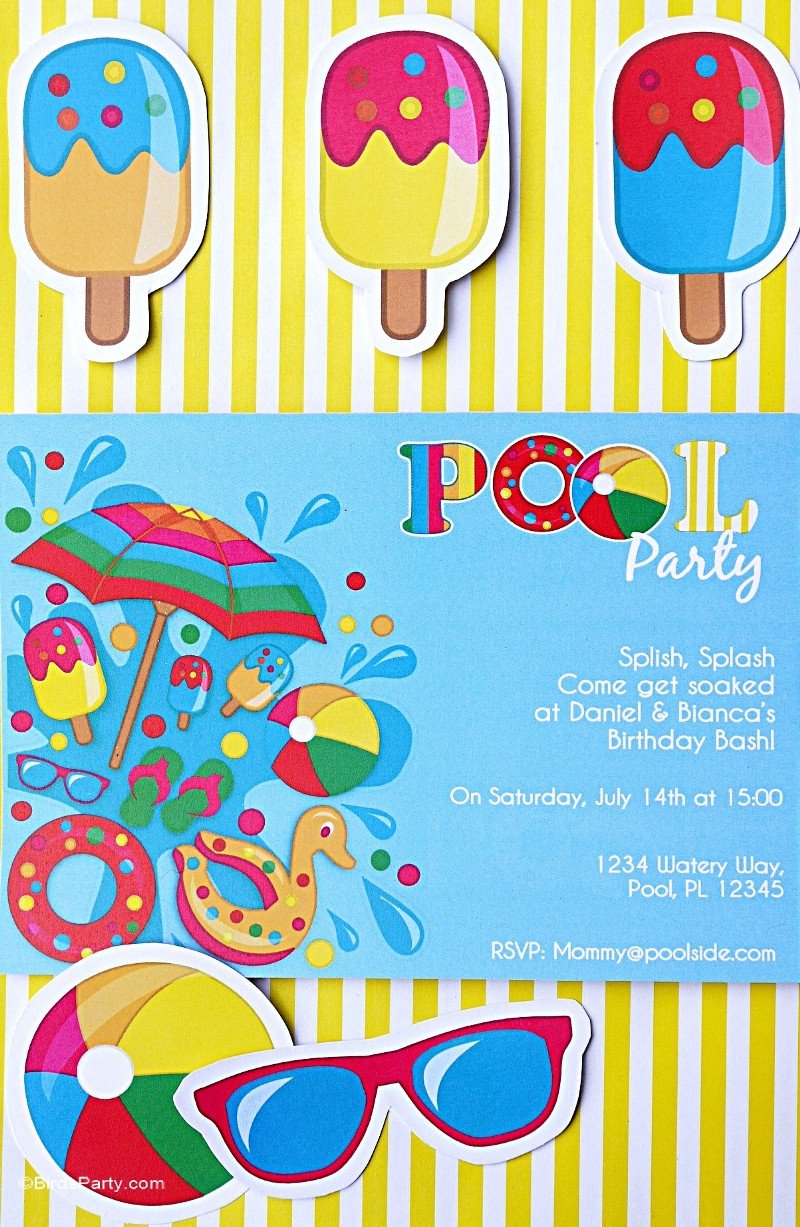 Pool Party Ideas & Kids Summer Printables Party Ideas