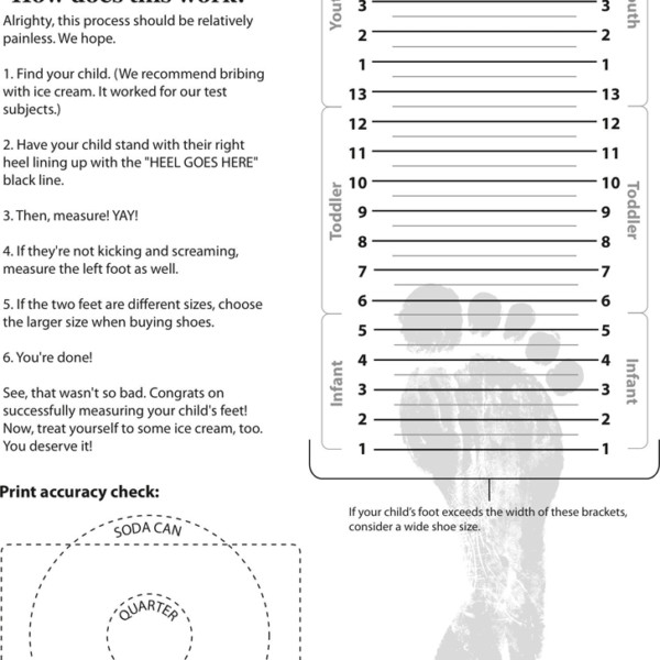 Children Shoe Size Chart Printable – Dolapgnetband