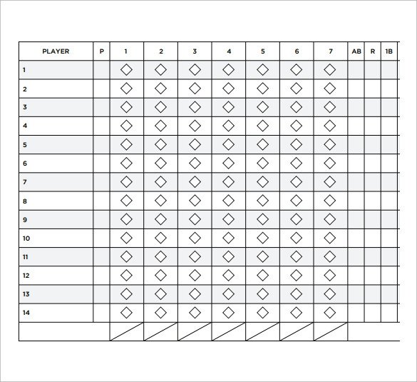 Sample Softball Score Sheet 10 Documents In PDF Word