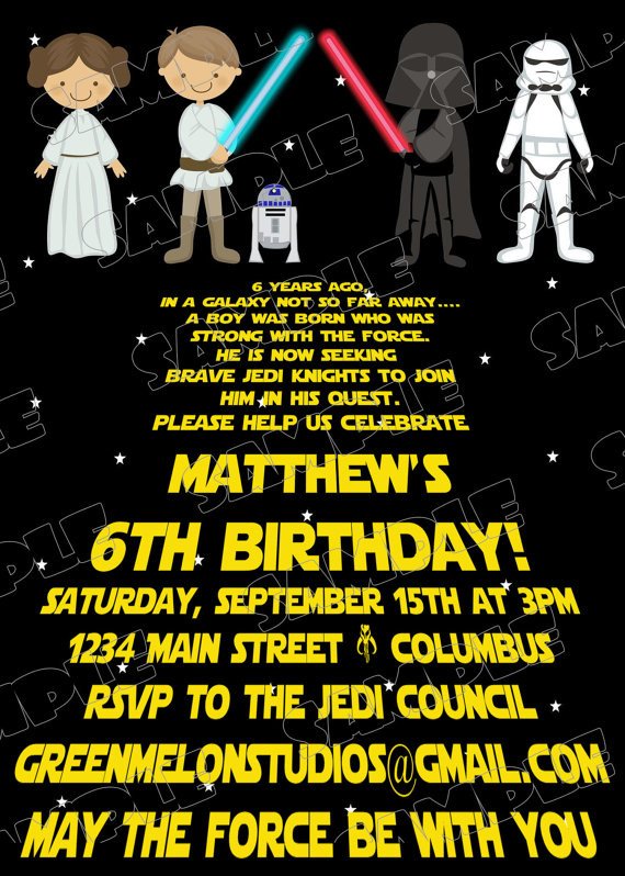 Free Printable Star Wars Birthday Invitations – Template