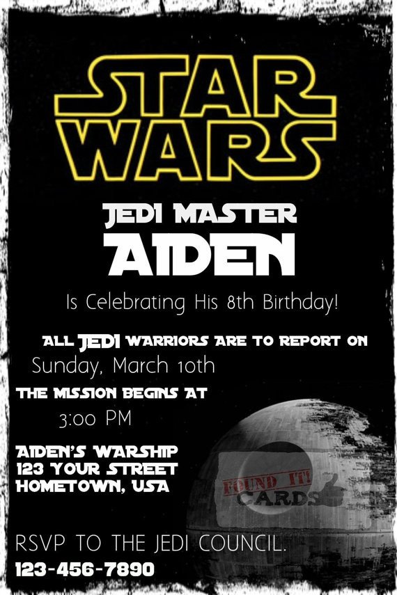 Star Wars Birthday Party Invitation Fully by FoundItCards