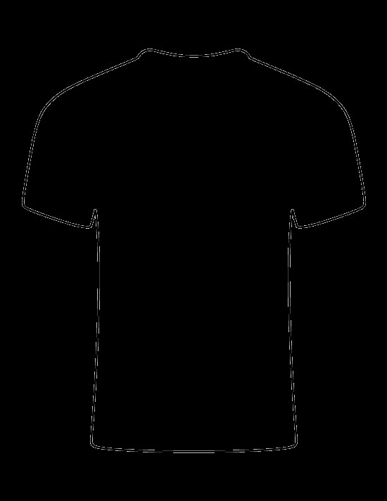 T Shirt pattern Use the printable outline for crafts