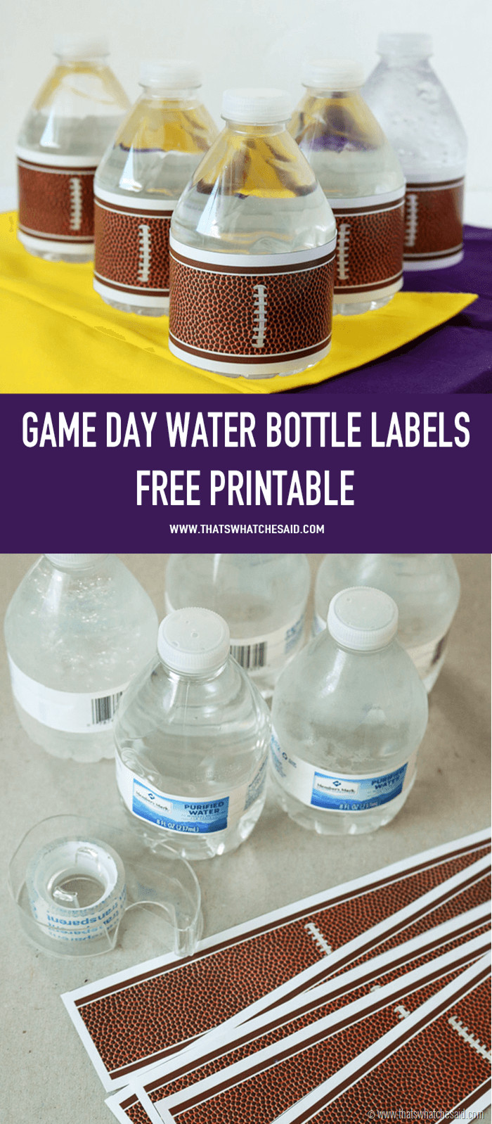Football Water Bottle Labels That s What Che Said