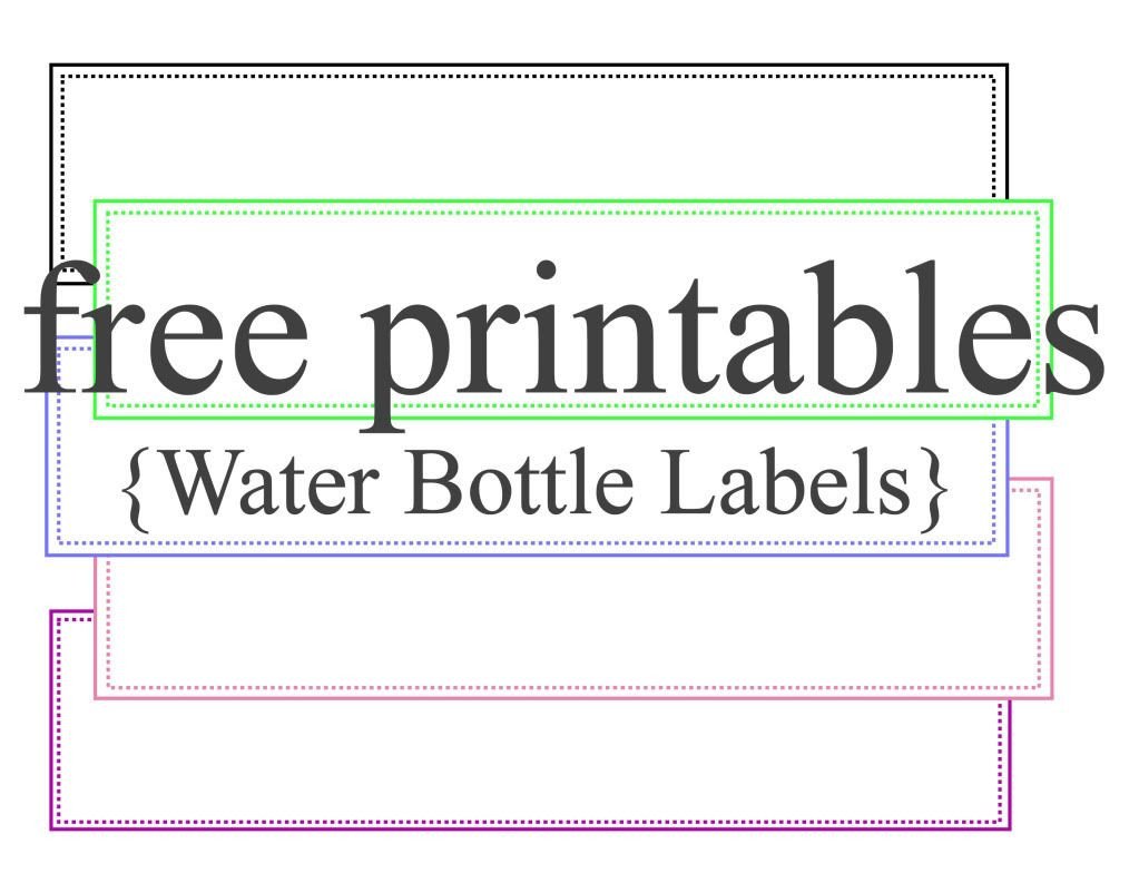 Water Bottle Labels Free Printables