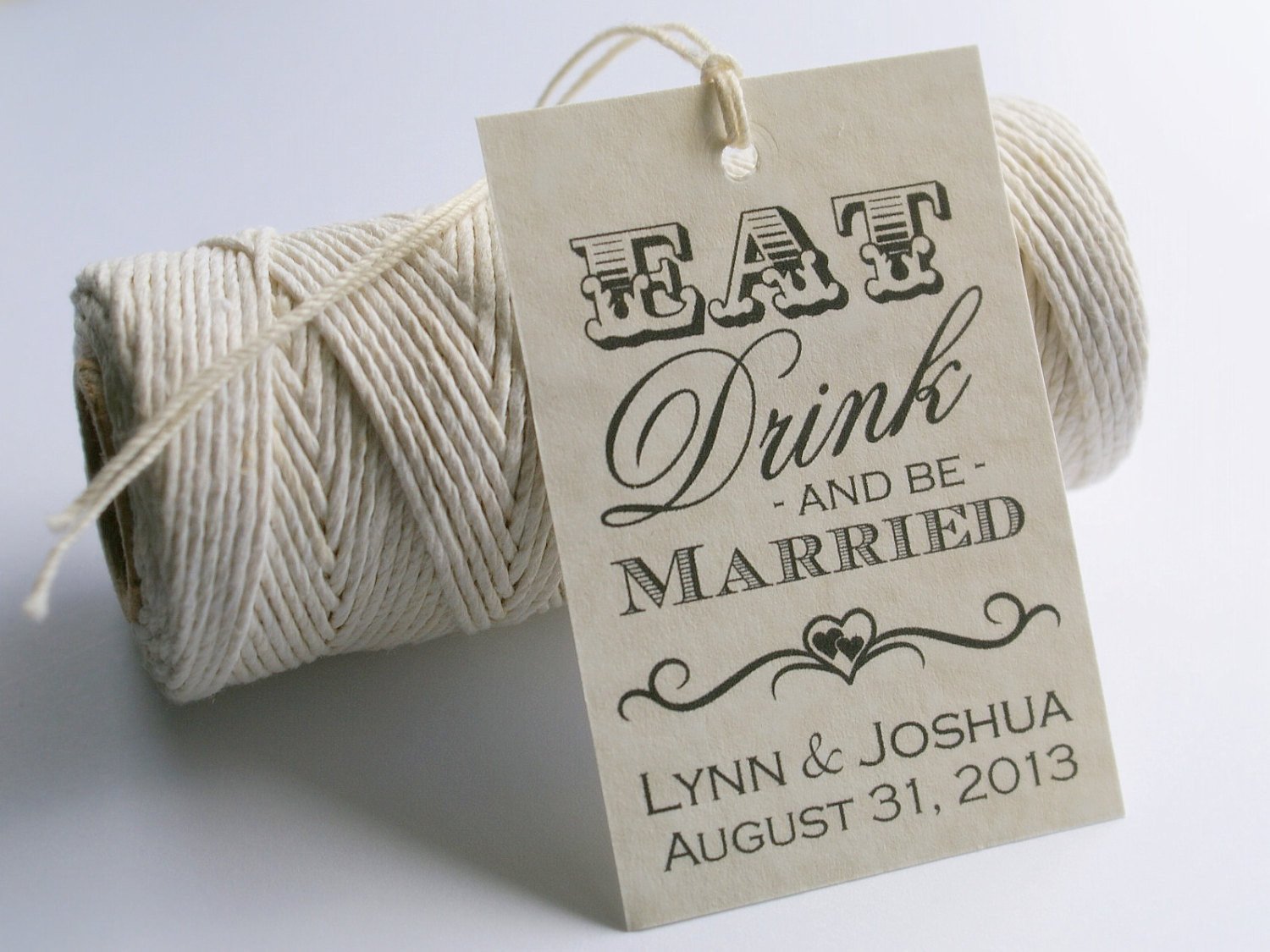 Eat Drink and Be Married Tags Printable Wedding Favor Tags