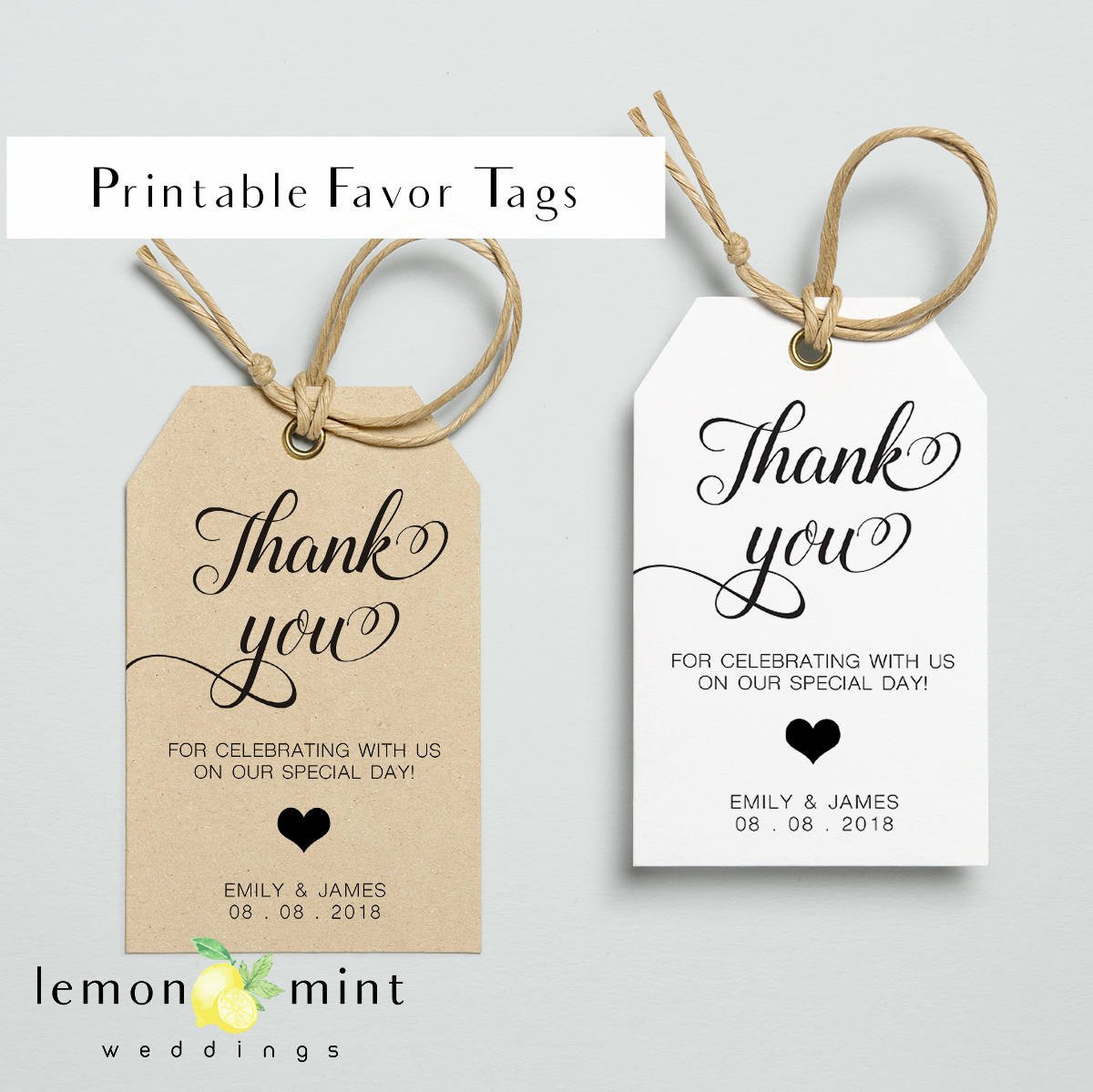 Printable favor tags printable personal favor tag wedding