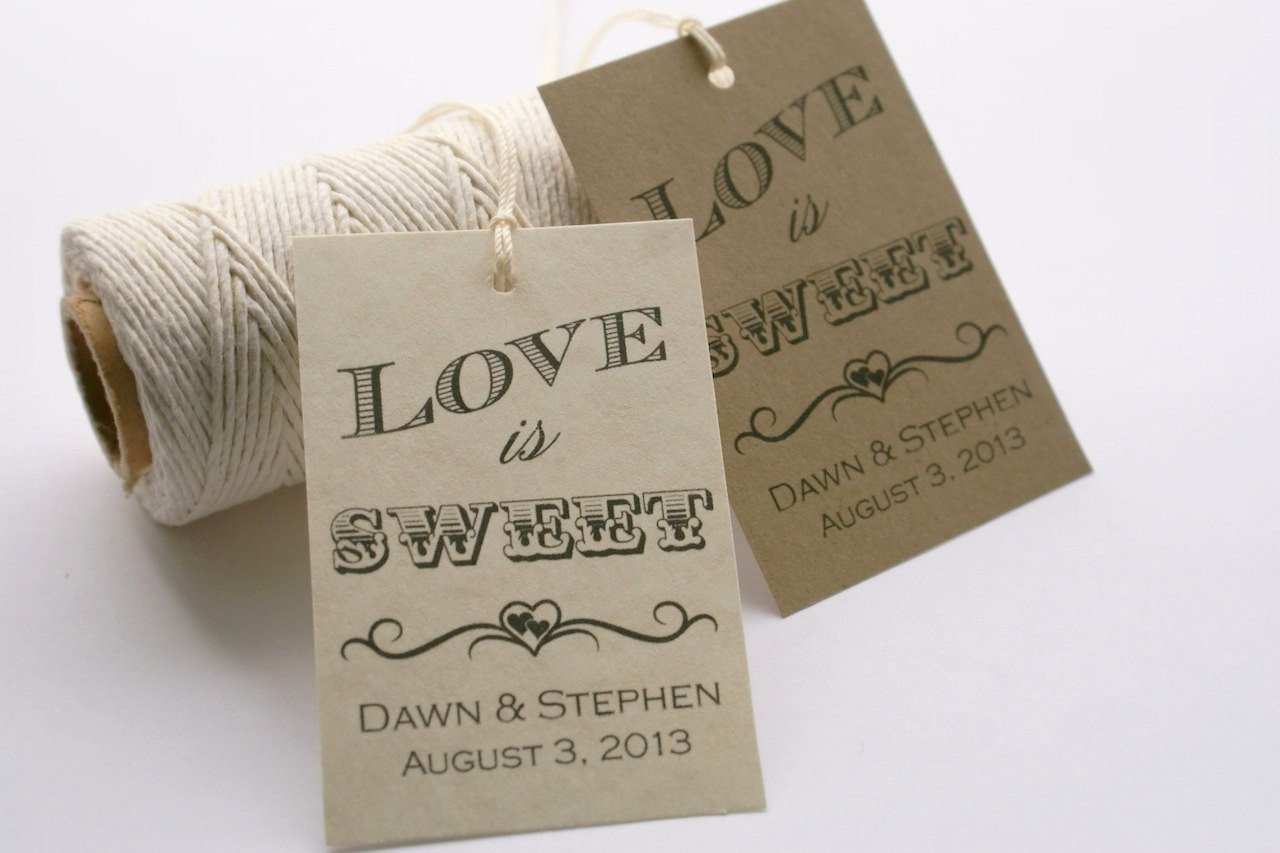 Printable Love is Sweet Tags Personalized Wedding Favor Tags