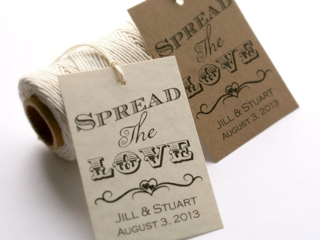 Printable Spread the Love Tags DIY Wedding Favor Tags