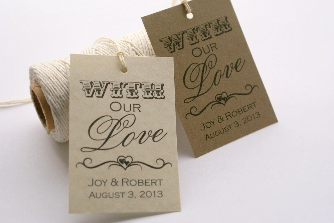 Printable Wedding Favor Tags With Our Love by EventPrintables