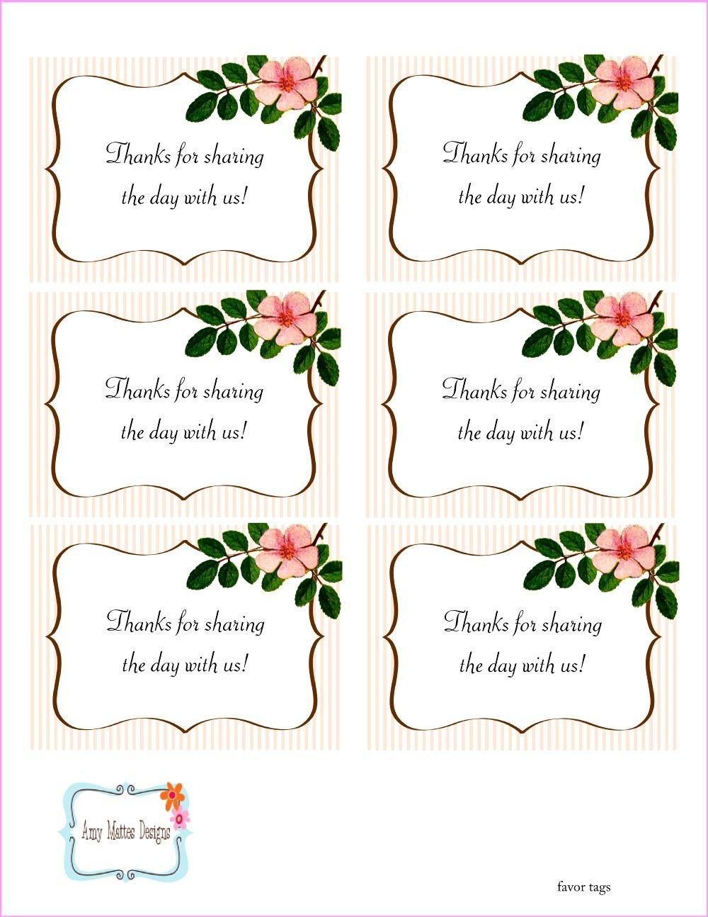 The Beautiful Wedding Favor Tags as our identity free