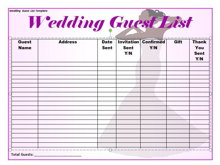 35 Beautiful Wedding Guest List & Itinerary Templates