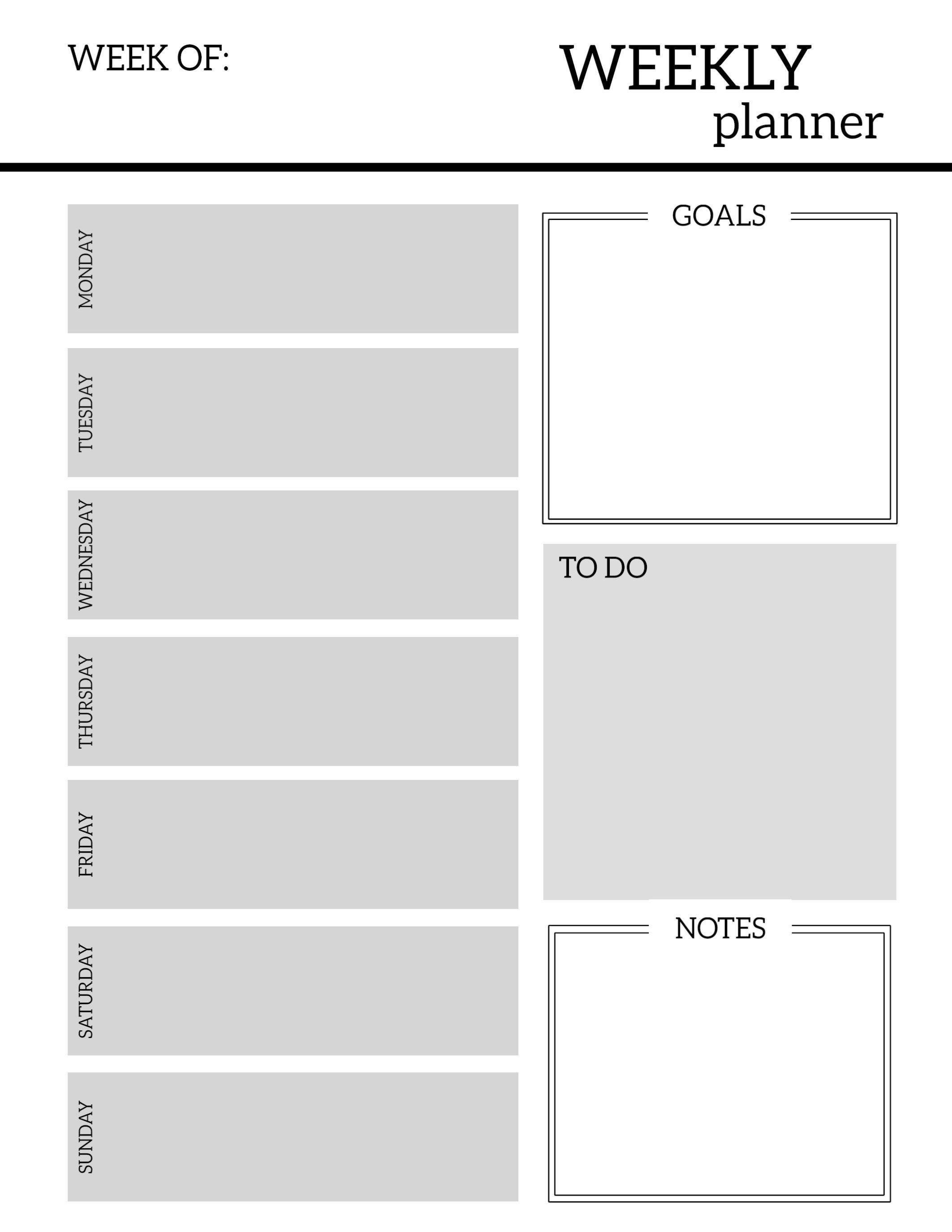 Free Printable Weekly Planner Pages Paper Trail Design