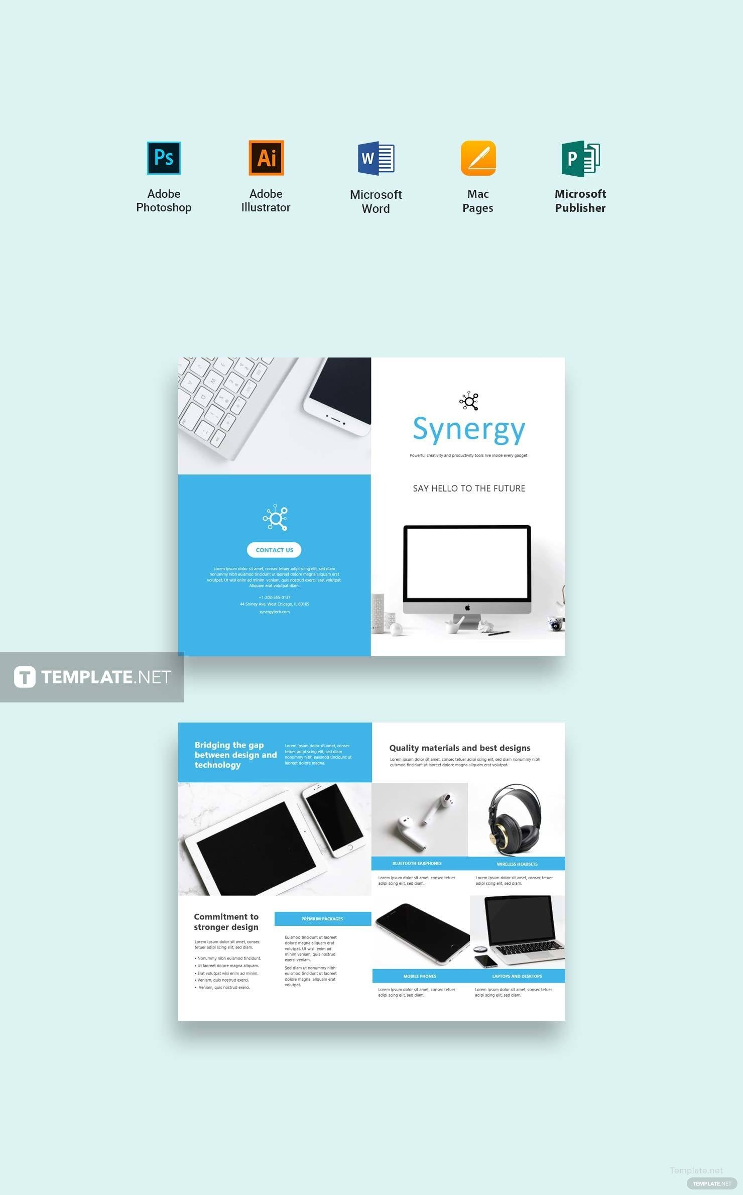 Free Product Catalog Template in Adobe shop