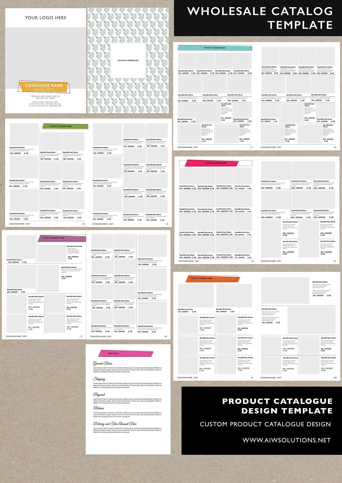 product catalog template for hat catalog shoe catalog
