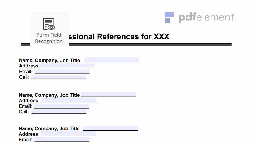Professional References Template Free Download Create