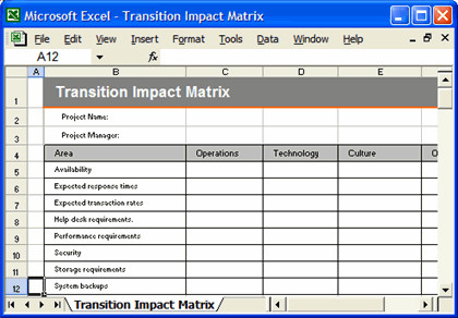 Transition Plan MS Word Template Instant Download