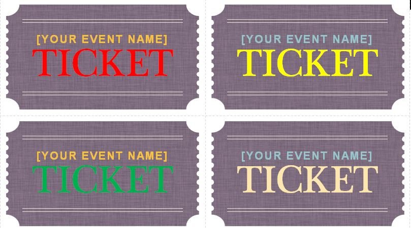 Generic Event Ticket Templates