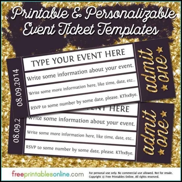 Hollywood Prom Ticket Template Templates 1 Resume Examples
