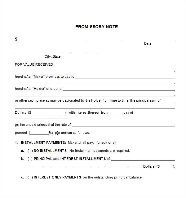Promissory Note 22 Download Free Documents in PDF Word