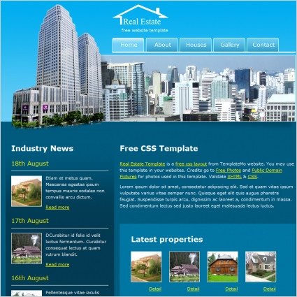 real estate Free website templates in css js format
