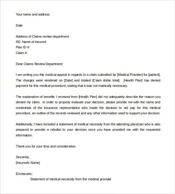 17 Appeal Letter Templates Free Sample Example Format