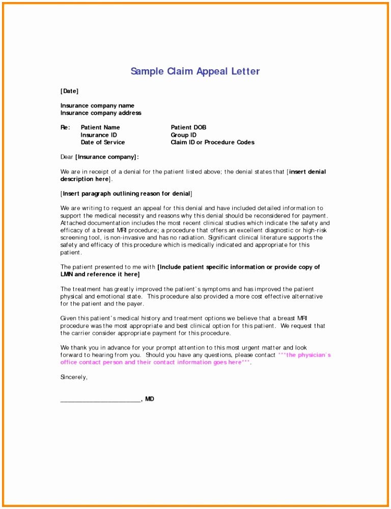 5 Appeal Letter to Insurance pany From Provider Tuyiw