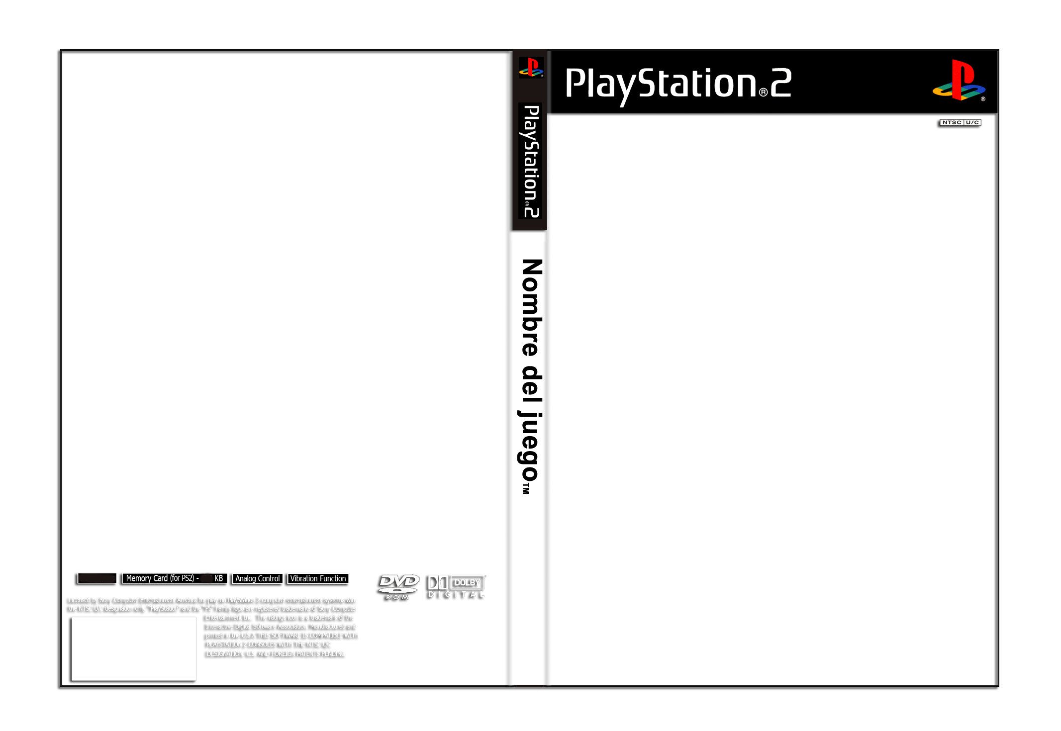 Template Playstation 2 Cover by Juanky on DeviantArt