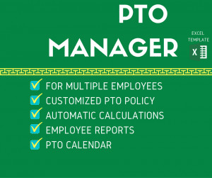 PTO Calculator Excel Template Employee PTO Tracker