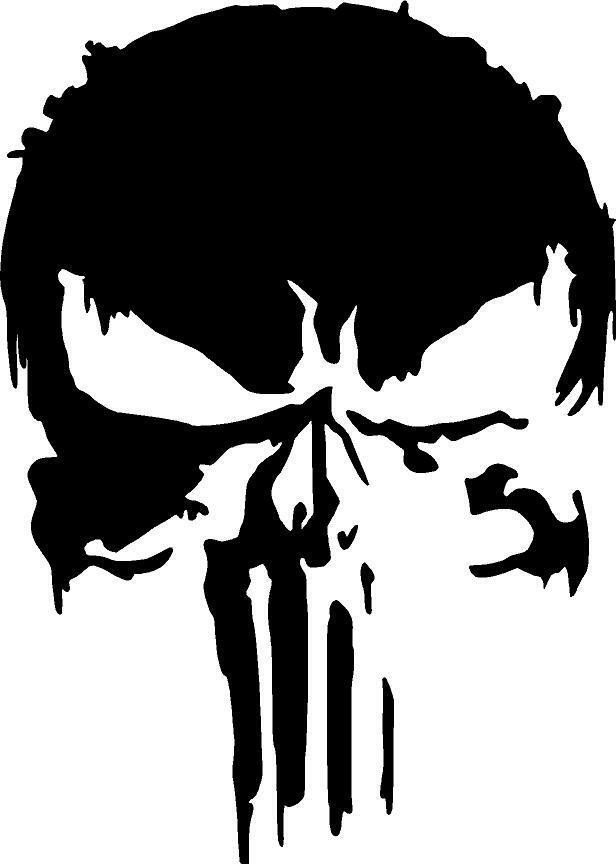 New Marvel Punisher Skull Premium Vinyl Decal