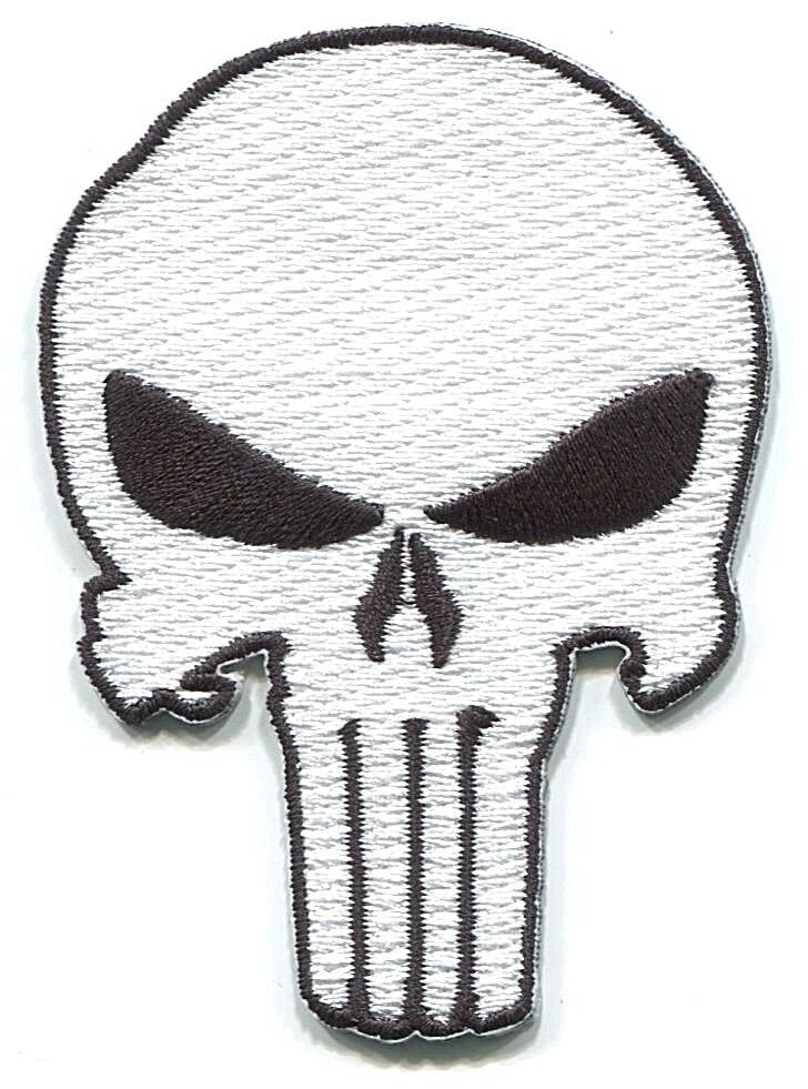 PUNISHER skull EMBROIDERED IRON ON PATCH marvel army