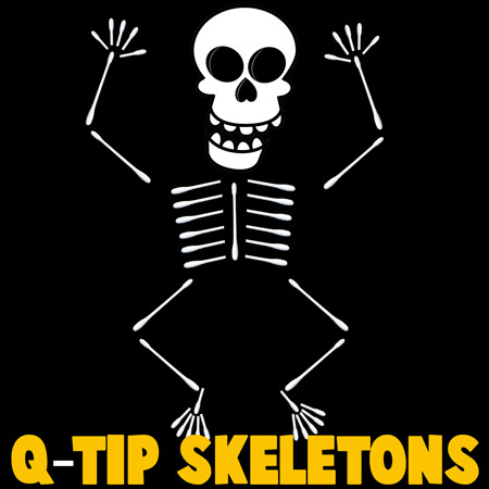 How to Make Q Tip Skeletons Kids Crafts & Activities