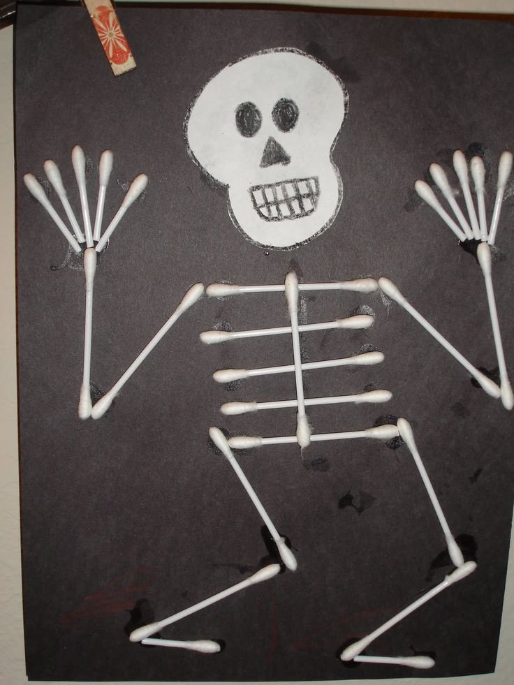 Q Tip Skeleton Craft Template