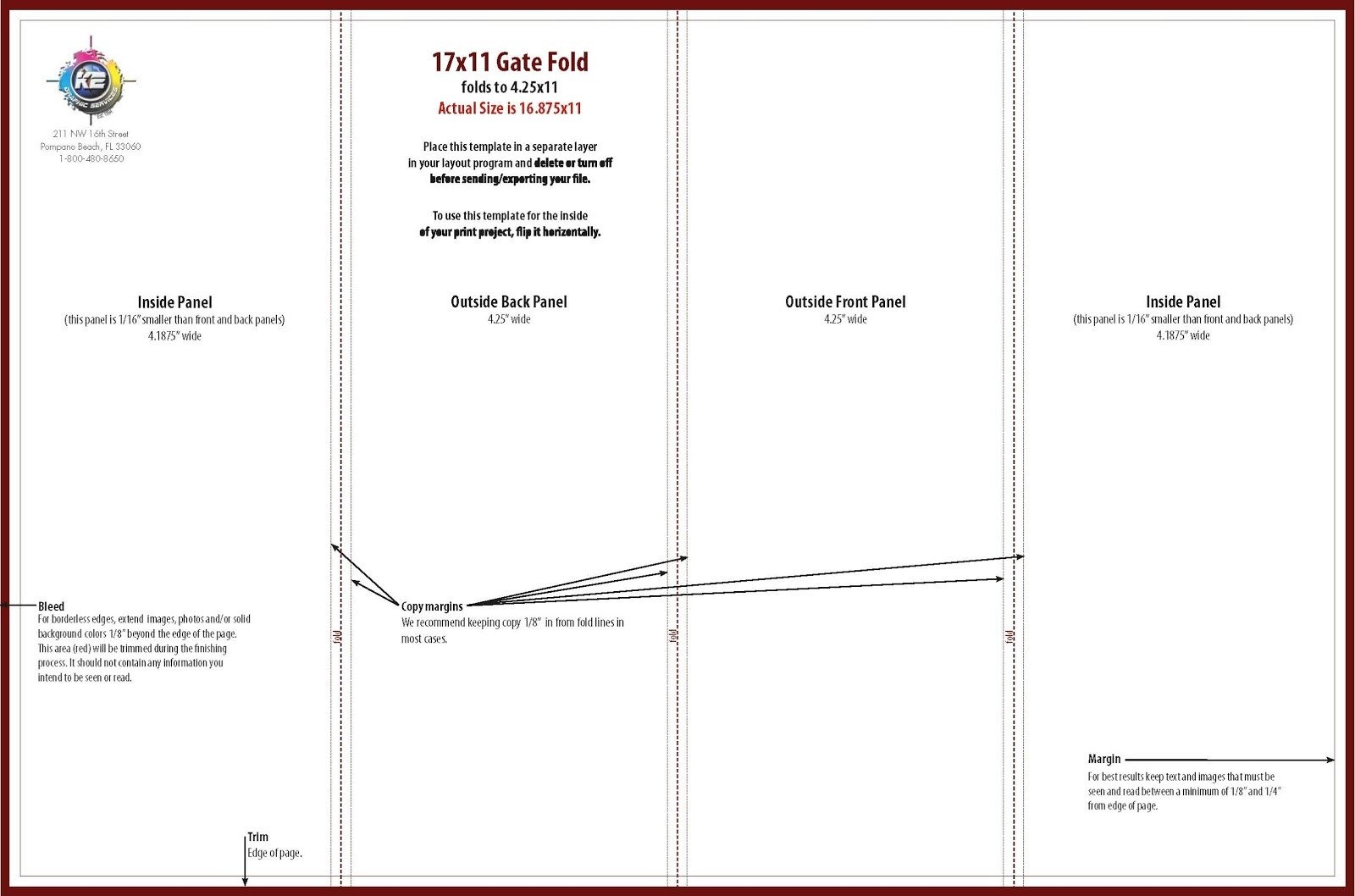 Free Quad Fold Brochure Template Free Download D Templates