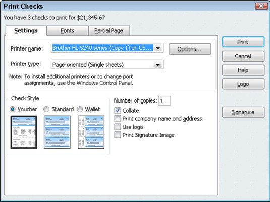 How to Customize the QuickBooks 2010 Check Forms dummies