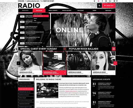Radio Themes line radio station templates
