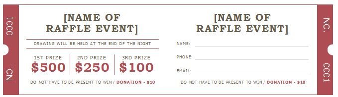 Free 5 Printable Numbered Diaper Raffle Ticket Template