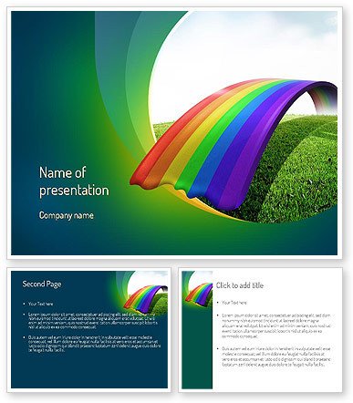 Rainbow Bridge PowerPoint Template PoweredTemplate