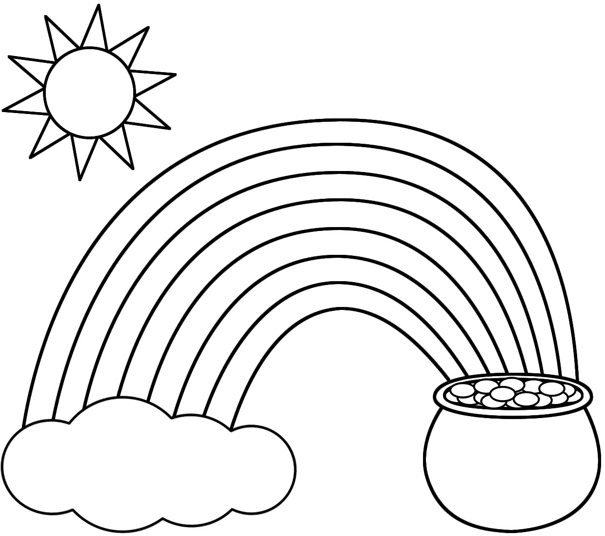 rainbow coloring pages for kids printable