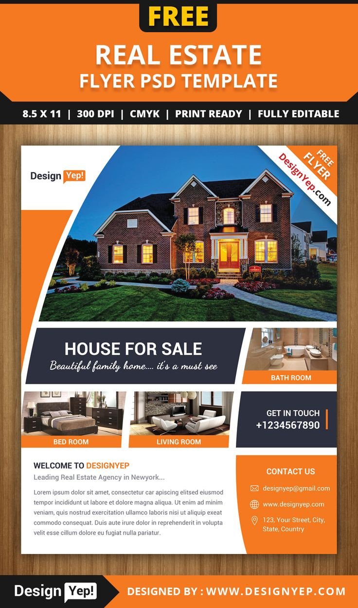 Free Real Estate Flyer PSD Template 7861 Designyep